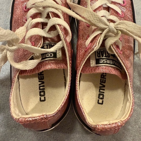 Converse Kids Glitter Pink Sneakers - Picture 5 of 8
